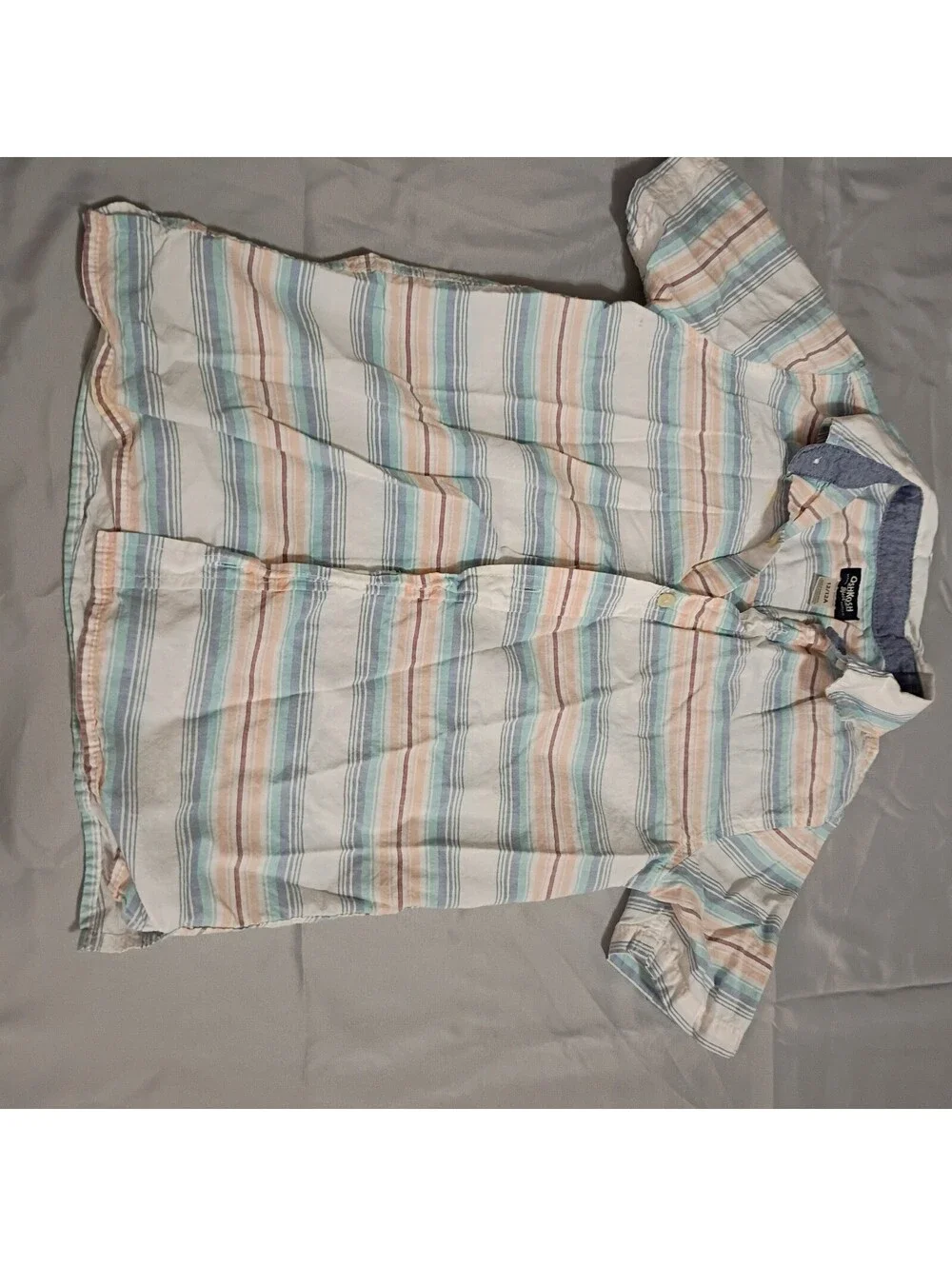 OshKosh B'gosh Boys Striped Short Sleeve Button-Up Shirt
